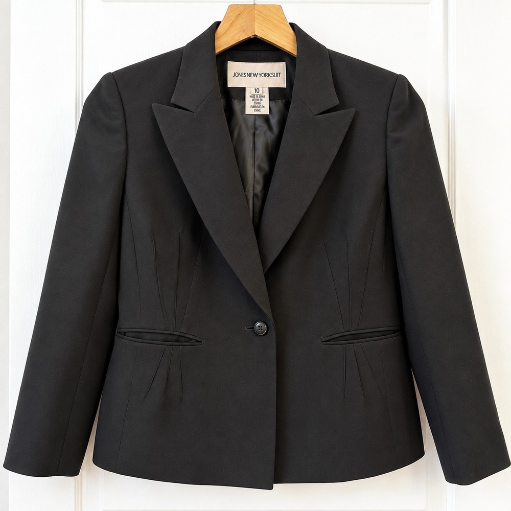 JONES NEW YORK Size 10 Jacket Blazer Suit Jacket Quiet Luxury Classic Office